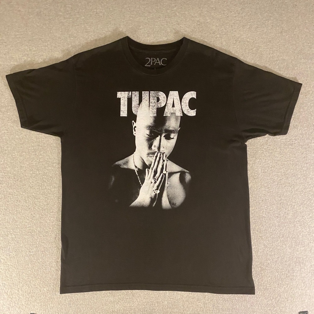 2Pac Tupac Shakur Graphic T-Shirt Mens Large Black 2020 Amaru Entertainment L
